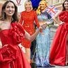 Myleene Klass exudes glamour in an elegant red gown as she joins dazzling Katherine Jenkins and Zoe Ball to celebrate the 80th anniversary of VE Day across London