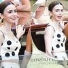 Lily Collins cuts an elegant display in a polka dot co-ord as she films scenes for fifth season of Emily In Paris in Venice