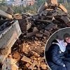 Ukraine star shares harrowing footage of his flat being bombed during a Russian drone attack - with his wife and child inside