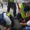 Moment boy, 16, in Resident Evil costume is tackled to the ground by police outside near London comic con after sparking mass shooting fears