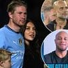 Kevin De Bruyne's Man City farewell presentation has Pep Guardiola in floods of tears as former team-mates pay tribute - but Micah Richards insists his exit 'doesn't seem right'