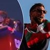 Barcelona star suffers heavy FALL on party bus roof during LaLiga title celebrations - and takes a Man City target down with him!