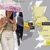 Thunderstorms to batter the UK with flash flooding, hail, lightning and half a month's worth of rain today (but there'll still be a hosepipe ban)
