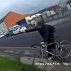 Moment hero police officer commandeers bystander's bike in relentless pursuit of car thief after high speed chase