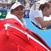 Who's noisy now?! Emma Raducanu is handed a dressing down by umpire for breaking rules with her VERY vocal new coach, moments before calling for crying child to be kicked out of match