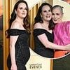 Pregnant Michelle Dockery displays her baby bump in sparkling black gown as she joins her Downton Abbey co-stars at NYC premiere for final movie