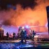 Großbrand in Berlin-Marzahn: Lagerhallen, LKW, Paletten in Flammen - 225 Feuerwehrleute