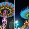 Dramatic moment fairground ride plummets 50ft to the ground and 'seriously injures' twelve people