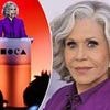 Jane Fonda vows to 'raise a ruckus' as she heads back to the US after trip to Australia where she called Trump a 'f**ker'