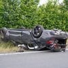 Auto slaat meerdere keren over de kop op A4: inzittende zwaargewond afgevoerd