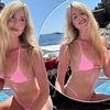 Diana Vickers shows off her jaw-dropping figure in a skimpy pink bikini as she soaks up the sun in Italy