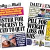 The Papers:  'Minister for hypocrisy' and 'Pill for weight loss on NHS'
