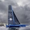 Le trimaran Ultime SVR-Lazartigue a quitté le port de Concarneau pour quelques jours