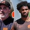 Cleveland Browns coach Kevin Stefanski squirms when asked about Shedeur Sanders