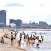 North Koreans swim and play at a beach resort touted as a boost for tourism