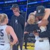Een praatje, gevolgd door een dikke knuffel: Julie Vanloo ontmoet haar idool Kevin Durant