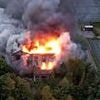 Moment Grade I-listed manor is engulfed in flames - as crews battle to extinguish inferno