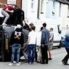 Amazing moment heroic youngsters pull 11-month-old baby and young couple from car after it flips onto its side
