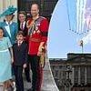 Prince William and Kate Middleton share sweet family portrait with smiling George, Charlotte and Louis after joining Royal Family for Trooping the Colour parade