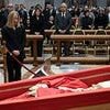 Faithful queue around the clock to see the Pope: Vatican abandons plans to close St Peter's Basilica overnight as 20,000 - including Italian PM Giorgia Meloni - line up to see Francis on first day