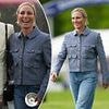 Zara Tindall grins as she receives 'Armada Dish' award at Badminton Horse Trials