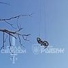 Moment wounded Ukrainian soldier escapes Russian forces... on an e-bike that was delivered by drone