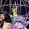 Katy Perry gets STUCK in flying metal sphere and nearly falls out mid-air... after crying amid Orlando Bloom split