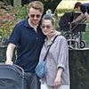 PICTURED: Saoirse Ronan and her husband Jack Lowden put on a loved-up display as they're seen with their new baby for the first time after it was revealed the actress had given birth