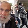 Moment heroic bystanders step in to detain 'antisemitic' thug who attacked Rabbi at café in wealthy Paris suburb