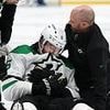 Scary moment NHL star struggles to stand after sickening collision in playoff game