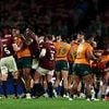 Lions' final test in Australia descends into chaos as LIGHTNING forces match to be temporarily suspended... after bruising clash saw captain Maro Itoje forced off injured