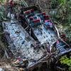 Horror bus crash kills 21: Overcrowded bus 'carrying Buddhist pilgrims' plummets off cliff in Sri Lanka