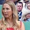 Bec Hewitt and husband Lleyton appear tense at Wimbledon after it emerged a 'Beckham-style feud is brewing' between tennis champ and daughter Mia's rocker boyfriend