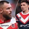 Chaos as footy alphas David Klemmer and Victor Radley go toe to toe - and almost end up in the CROWD at Allianz Stadium on Anzac Day