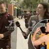 AFL star brands TV reporter 'embarrassing' in cringeworthy interview after he was busted giving fans the middle finger