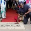 Watch: Idris Elba unveils celebratory stone at old college