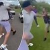 Former hockey player punches rival golfer and throws him into a lake during brutal on-course fight