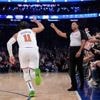 Knicks use a 21-0 run in the 4th quarter to beat the Pistons 123-112 in Game 1