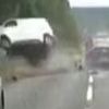 Moment driver in stolen car crashes into armed police van during 100mph police chase
