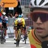 Wout van Aert, die achteraf met de fiets richting hotel trok, na tweede plaats: “Morgen het roze? Hopelijk lukt het”