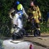 Bromfiets vat vuur tijdens tankbeurt in Denderbelle: alerte reactie van bestuurder voorkomt erger