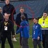 Footy great lifts the lid on the two-word comment he made to AFL coach Luke Beveridge as tempers flare in explosive pre-match altercation