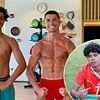 Like father, like son! Cristiano Ronaldo, 40, and son Cristiano Jr, 14, show off their matching ripped physiques as they cause social media stir