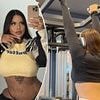 People left stunned by plus-sized model's gym outfit - as she insists her large curves are 'all natural'