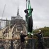 Notre-Dame de Paris. La cathédrale a retrouvé toutes les grandes statues à la base de sa flèche