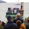 A Norwegian man awoke to find a grounded cargo ship had narrowly missed his home