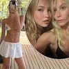 Lila Moss flaunts her sensational figure in a white bikini and sheer skirt as she joins aristocrat Lady Lola Bute on sun-soaked holiday