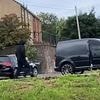 Moment thieves flee street in stolen car - after breaking into family home to grab the keys