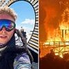 Burning Man homicide victim found lying in a pool of blood is identified as police hunt suspect