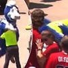Footage of Indianapolis Colts mascot Blue 'assaulting' security guard goes viral as fans are left stunned